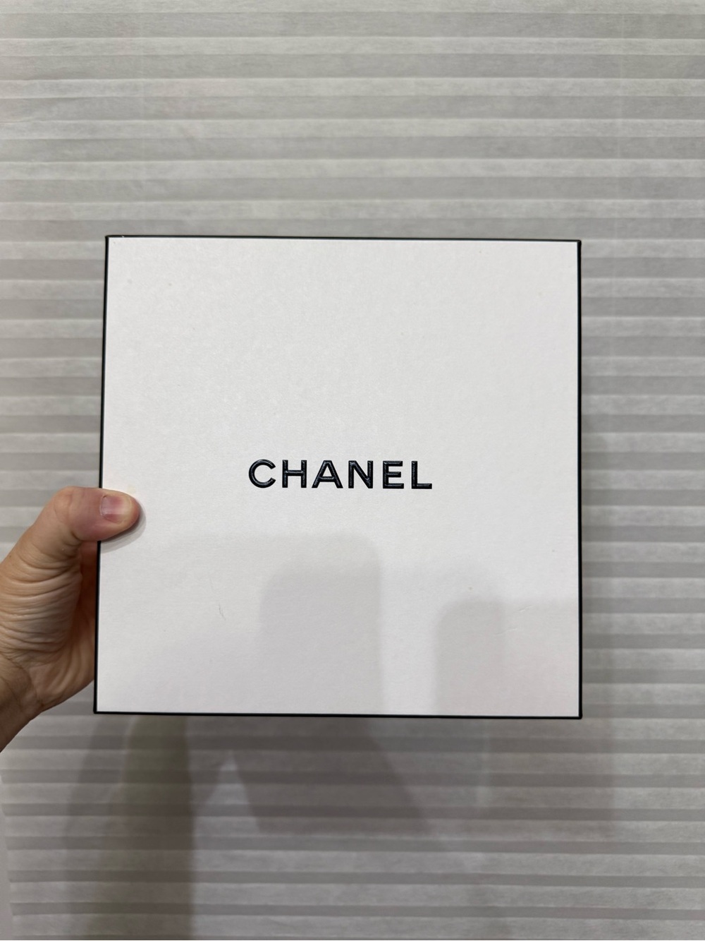 CHANEL White Box with Black Logo and Trim